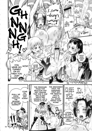 (C79) [Arsenothelus (Rebis, Chinbotsu)] Midarezaki Kaizoku Jotei | Bloom Pirate Hooker Queen (One Piece) [English] {doujin-moe.us} - Page 14