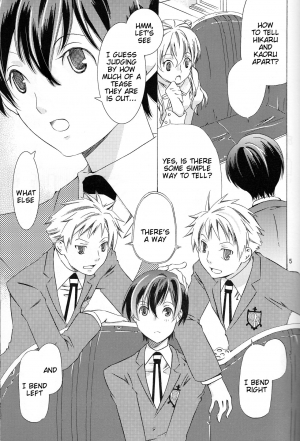 (Keikaku 0x0C) [Ichinichi Sanjou (Jinguu Kozue)] Hito de Mousou Suru no Iikagen ni Yamete Kudasai! (Ouran High School Host Club) [English] [Tigoris Translates] - Page 6