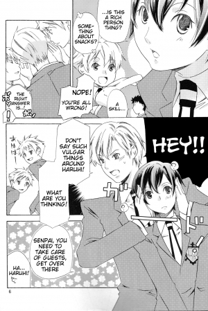 (Keikaku 0x0C) [Ichinichi Sanjou (Jinguu Kozue)] Hito de Mousou Suru no Iikagen ni Yamete Kudasai! (Ouran High School Host Club) [English] [Tigoris Translates] - Page 7