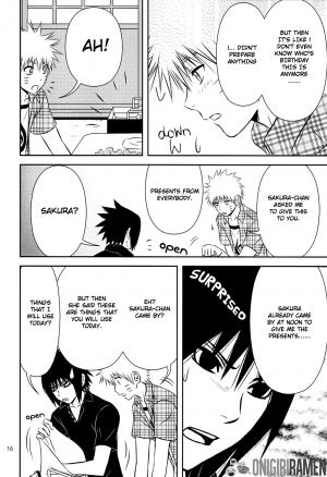(C80) [@ Harukaze Shunpoo (Shunpoo)] SASUKE ♥ HAPIBA!! (Naruto) [English] [Onigiri Ramen] - Page 17