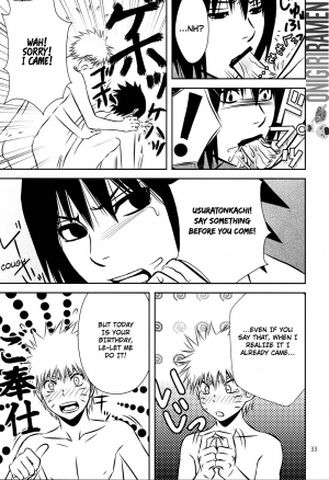 (C80) [@ Harukaze Shunpoo (Shunpoo)] SASUKE ♥ HAPIBA!! (Naruto) [English] [Onigiri Ramen] - Page 34