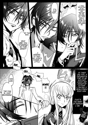 (C92) [CREAYUS (Rangetsu)] Pansy Noise (Code Geass : Lelouch of the Rebellion) [English] [EHCove] - Page 6