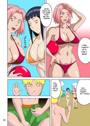 (C82) [Naruho-dou (Naruhodo)] Tsunade no In Suiyoku | Tsunade's Obscene Beach (Naruto) [English] [Colored] - Page 4