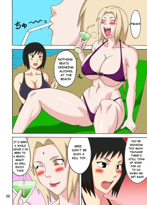 (C82) [Naruho-dou (Naruhodo)] Tsunade no In Suiyoku | Tsunade's Obscene Beach (Naruto) [English] [Colored] - Page 8