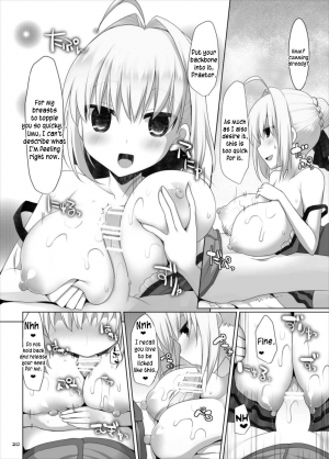 (C88) [TOYBOX, Kujira Logic (Kurikara, Kujiran)] Goshujin-sama Oppai desu yo!! 4 (Fate/EXTRA) [English] [constantly] - Page 21