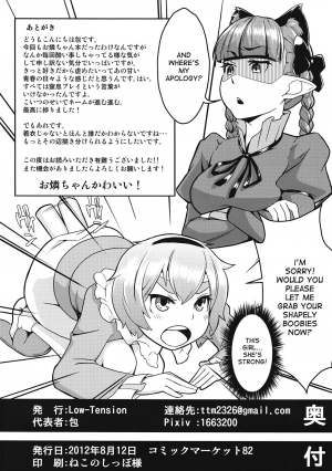 (C82) [Low-Tension (Tsutsumi)] Orinrin to Ochinchin no Kagaku Hannou (Touhou Project) [English] [desudesu] - Page 26