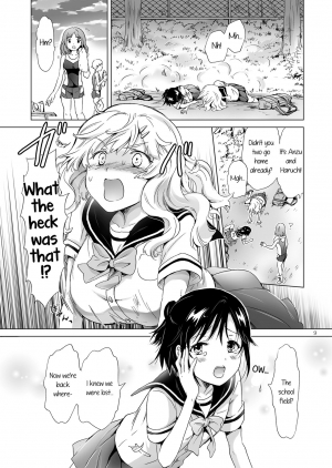  [Peachpulsar (mira)] Oppai-chan to Chippai-chan ga Irekawaru Hanashi | How Well-Stacked and Surfboard Swapped Bodies [English] [Yuri-ism] [Digital]  - Page 9