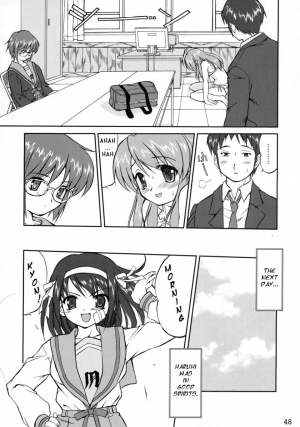 (C70) [Takotsuboya (TK)] Suzumiya Haruhi no Fukujyu (The Melancholy of Haruhi Suzumiya) [English] [One of a Kind Productions] - Page 49