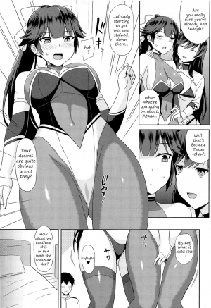 (COMIC1☆15) [Kaki no Tane (Summer)] Takao to Atago no Choppiri H na RQ Satsueikai (Azur Lane) [English] [2cooked4you] - Page 8