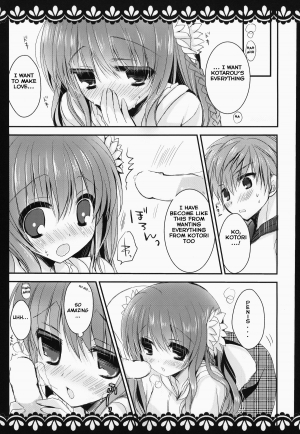 (C85) [Ichigohou (Shiraichigo)] KOTORI 100% (Rewrite) [English] {Hennojin} - Page 9