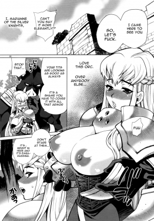 (C89) [Shallot Coco (Yukiyanagi)] Yukiyanagi no Hon 37 Buta to Onnakishi - Lady knight in love with Orc [English] [constantly] - Page 8