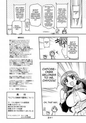 (C85) [Matsumoto Drill Kenkyuujo (Naganoon)] ChitoChiyo Shimai no Unyou ni Tsuite (Kantai Collection -KanColle-) [English] {doujins.com} - Page 30