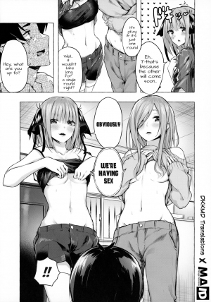 [Sawaraya Shoten (Sahara Gensei)] Hanayome no Kakuritsu (Gotoubun no Hanayome) [English] [DKKMD Translations × Maid - Manga Indonesia] - Page 7