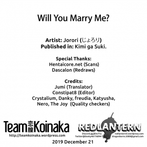 [Jorori] Will You Marry Me? (Kimi ga Suki.) [English] [Team Koinaka + Rotoscopic + RedLantern] - Page 9